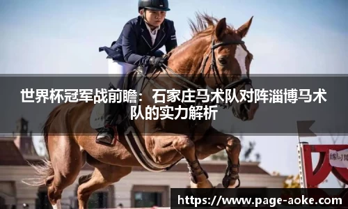 世界杯冠军战前瞻:石家庄马术队对阵淄博马术队的实力解析